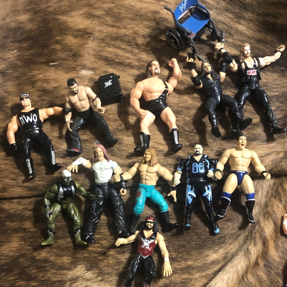 WWF action figures group of 11